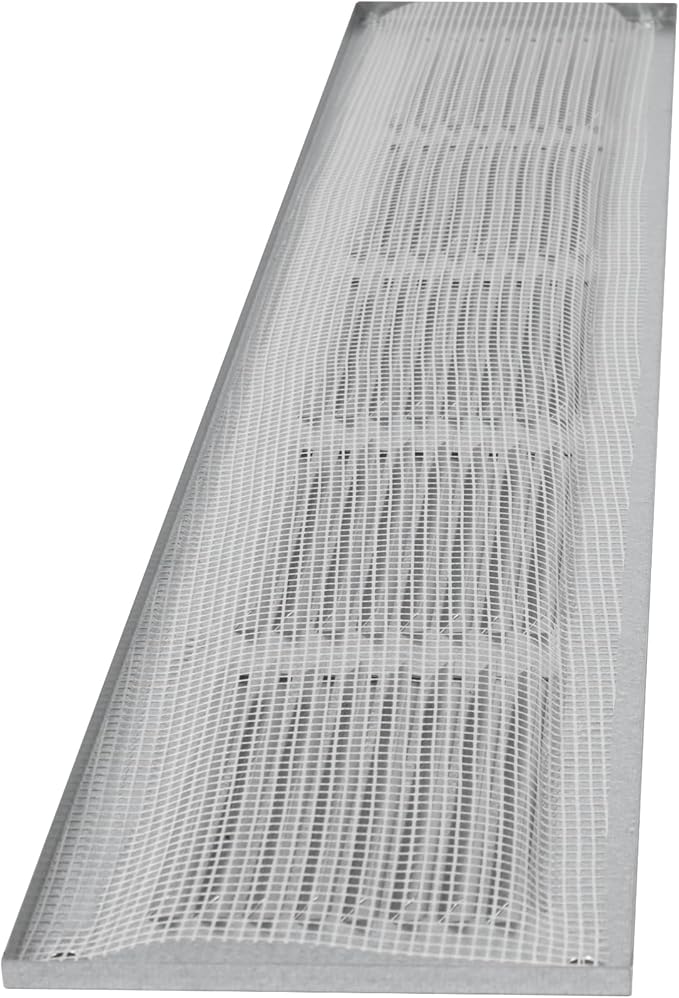 Repa Market Air Vent Cover 20x4 Inch (Outer Dimensions) Black Galvanized Steel Louvered Grill Cover with Mesh Screen - Wall or Ceiling Vent/HVAC Register - Indoor, Outdoor Ventilation Soffit Vent