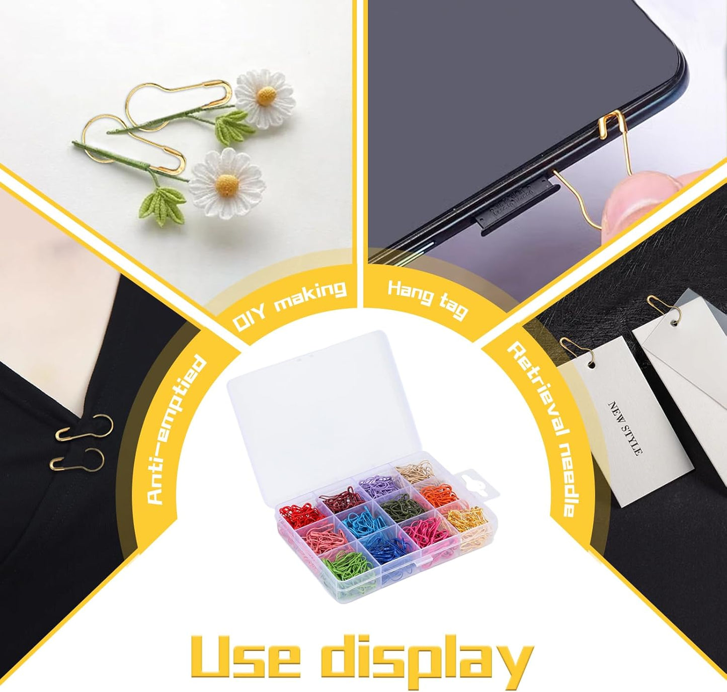 Kollase Crochet Markers, Metal Stitch Markers for Knitting and Crocheting, Accessories and Supplies (M-600 pcs)