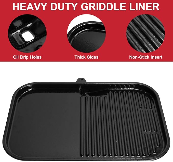 Griddle Plate for Ninja Woodfire Pro XL Connect OG800 OG900 Series, Flat Top 2-in-1 Grill Plate for Ninja Woodfire XSKGRDPLT OG951 OG850 OG952 Grill Accessories