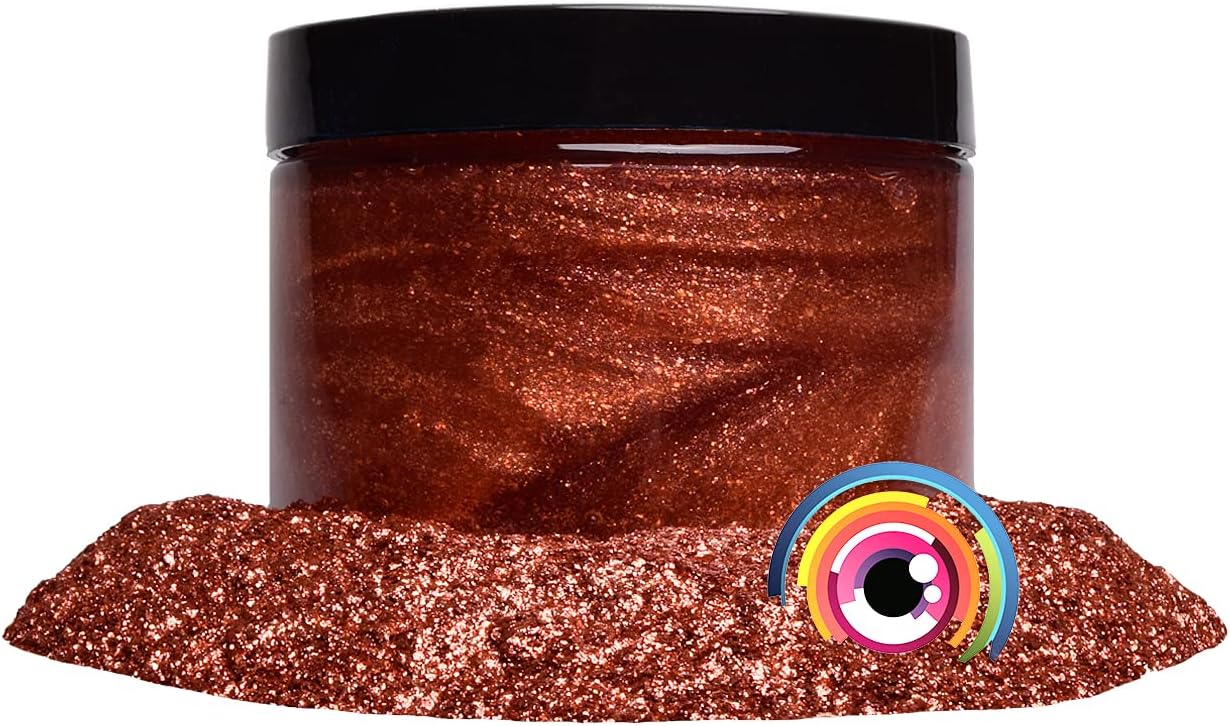 Eye Candy Pigments Premium Copper Mica Powder - Penny Copper (50gr) - for Epoxy, Resin, Soap, Paint, Woodworking, Acrylic Pouring, Bath Bombs, Fishing Lures - DIY Arts and Crafts Additive