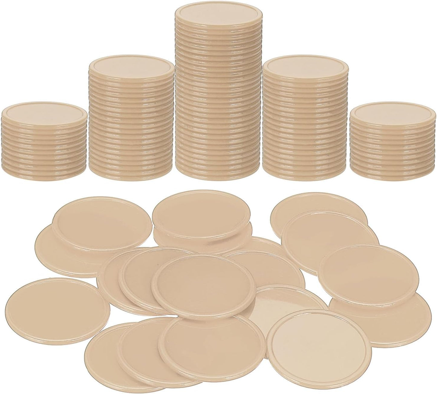 uxcell Plastic Poker Chips, Learning Counters Counting Counters Disks Markers Opaque Game Tokens for Game Play Math Counting