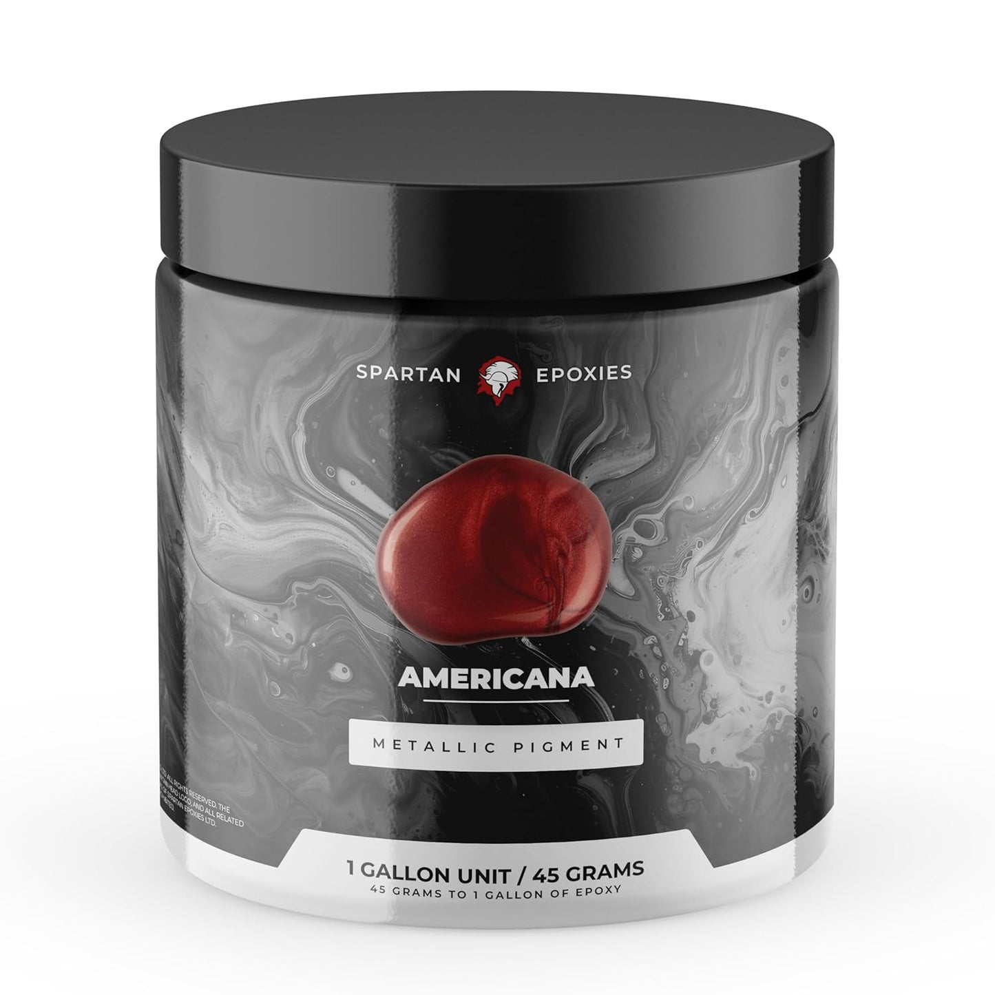 Spartan Epoxies Metallic Pigment Powder for Epoxy - 30 Unique Colors, 4oz for 1 Gallon and 12oz for 3 Gallons of Clear Epoxy, Made in The USA (Americana, 4oz (45 Grams))