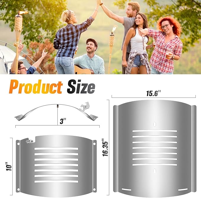 PB1230 Flame Broiler, PB1230 Replacement Parts for Pit Boss 1230 Pellet/Gas Combo Grill, Compatible with PB1230CC, PB600PS1, PB1100PSC1/PSC2/PSC3, PB550G, Grill Replacement Parts for Pellet Smoker