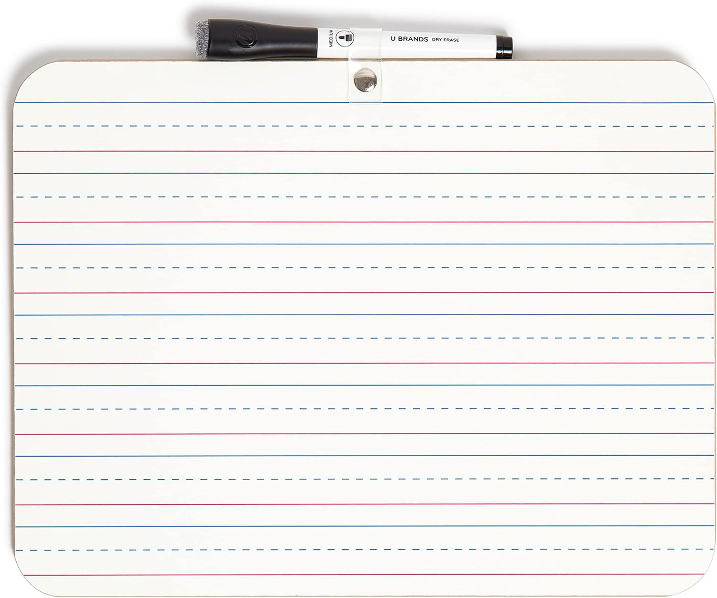 U Brands Dry Erase Lap Board, Double Sided, 9" x 12" Inches, Dry Erase Marker Included, Small White Board, 1 Count