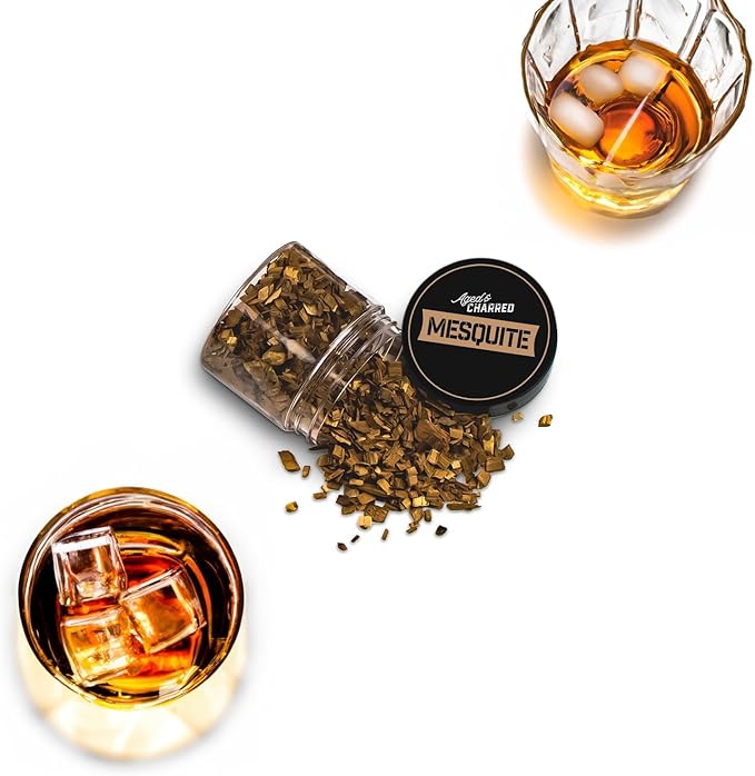 400 Cocktail Smoker Wood Chips - Combo Flavors Big Pack - Pear, Peach, Mesquite, Pecan - Whiskey Smoker Wood Chips for Bourbon, Rum & Cocktail Smoker Kits
