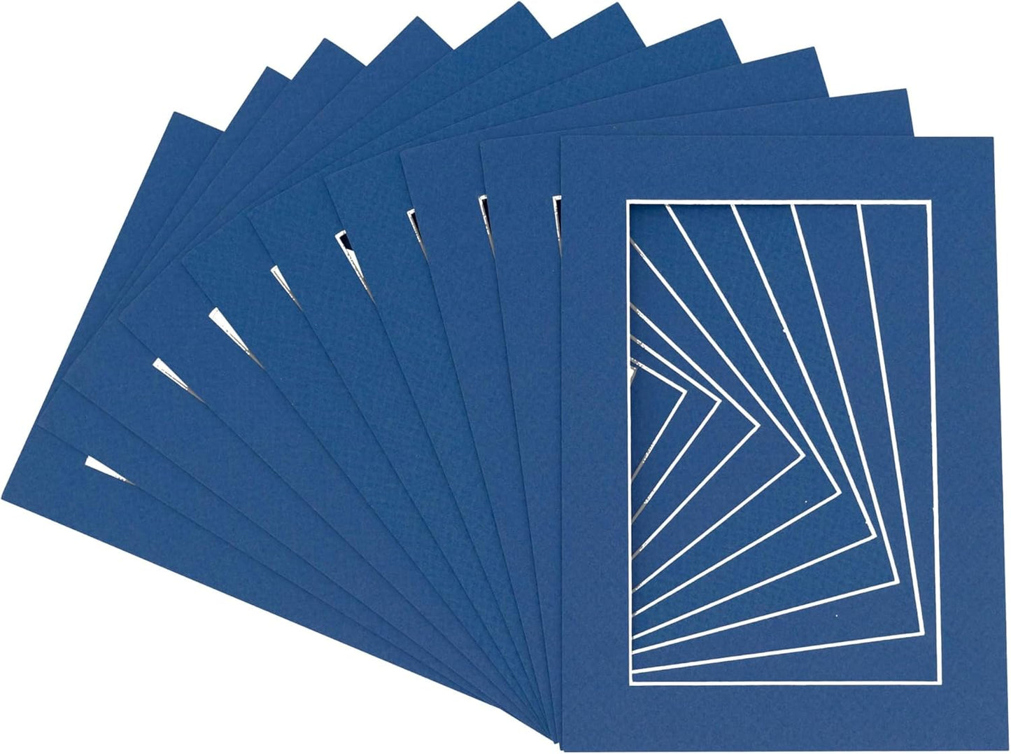 11x14 Mat for 8.5x11 Photo - Precut Royal Blue Picture Matboard for Frames Measuring 11 x 14 Inches - Bevel Cut Matte to Display Art Measuring 8.5 x 11 Inches - Acid Free Pack of TEN MATS