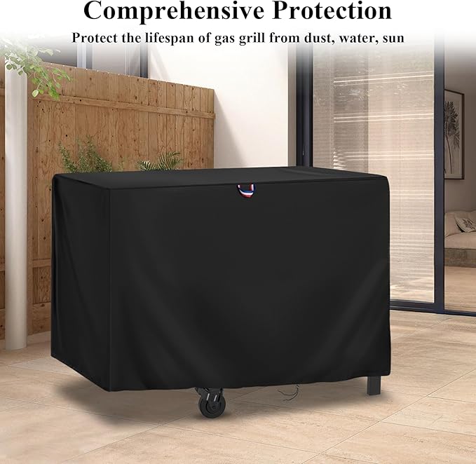 Griddle Cover for Blackstone 28 Inch Original Omnivore Griddle 2206, Outdoor Flat Top Grill Cover for 2 Burner Griddle Heavy Duty Waterproof Gas Grill Covers - 48" L×24" W×33" H, Black