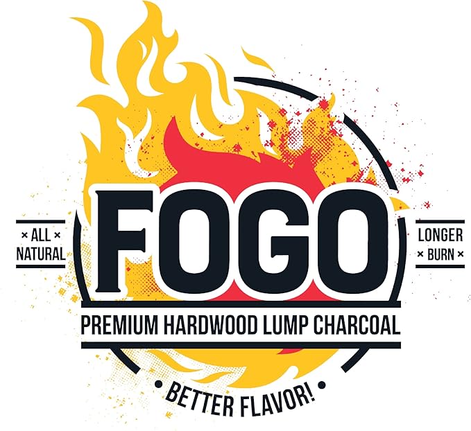 FOGO Super Premium Hardwood Lump Charcoal 35 Pound Bag, Fogostarters Natural Fire Starters and Blazaball Bundle