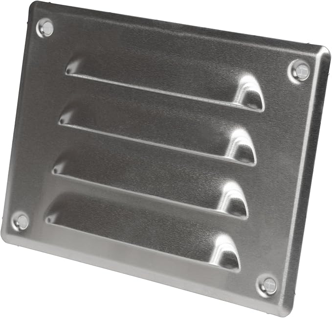 Repa Market 5.5" x 4" Inch Aluminum Air Vent Cover with Screen Mesh – Scratch-Resistant Louvered Grille – for Ceiling or Wall – HVAC Return or Supply Vent – Indoor Outdoor Use