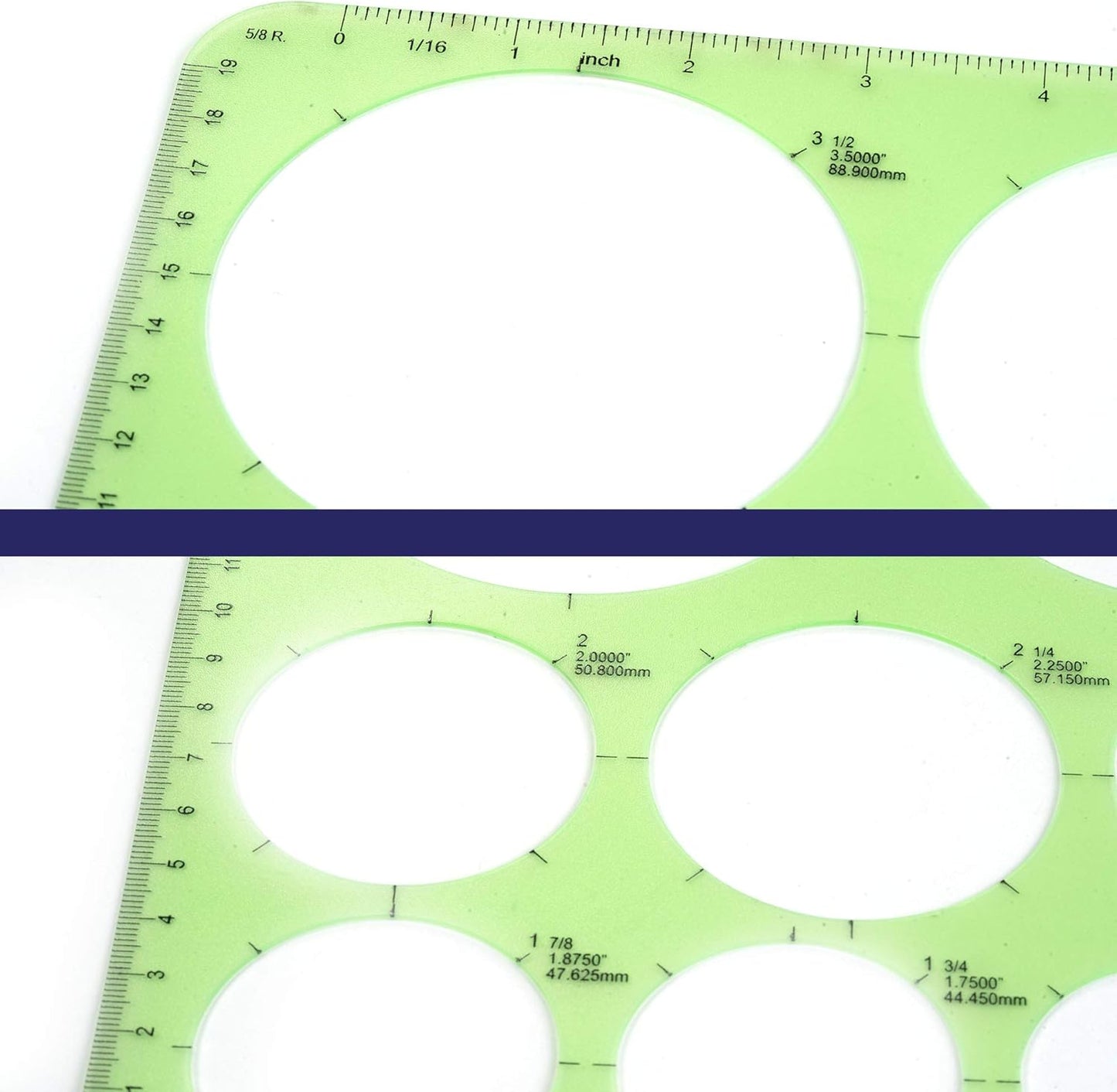 Pacific Arc Template: Large Circle Master, 11 Circles, 1.5" to 3.5" 8.5" x 11"
