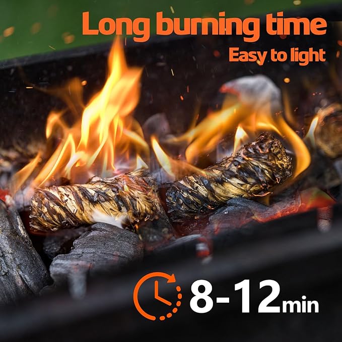 72PCS Fire Starters for Campfires Grill BBQ Camping Fireplace Fire Pit, Quick Light Wood Charcoal Fire Starter, Waterproof-Natural Fire Starters Camping fire Starter Charcoal Starters