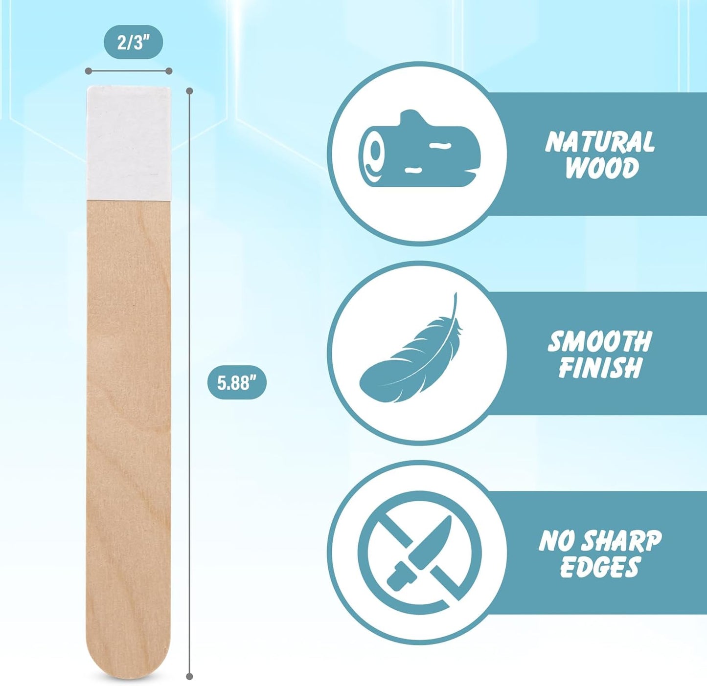 Darice Self-Adhesive Popsicle Sticks for Crafts – 500 Jumbo Wooden Sticks with Adhesive Tips, 6” x 1”, Mess-Free Arts and Crafts for Classroom, STEM, Home (Ages 3+)