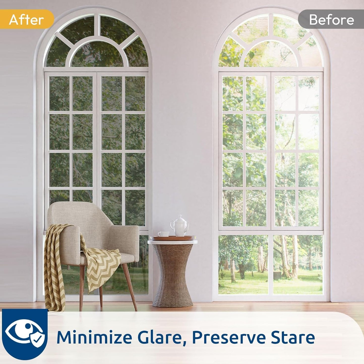 rabbitgoo Window Privacy Film One Way Window Tint for Home, Removable Reflective Heat Sun Blocking Anti UV Glass Door Covering, Mirror Tinting Film House Office, 29.5 in X 16.4 Feet, Black Silver