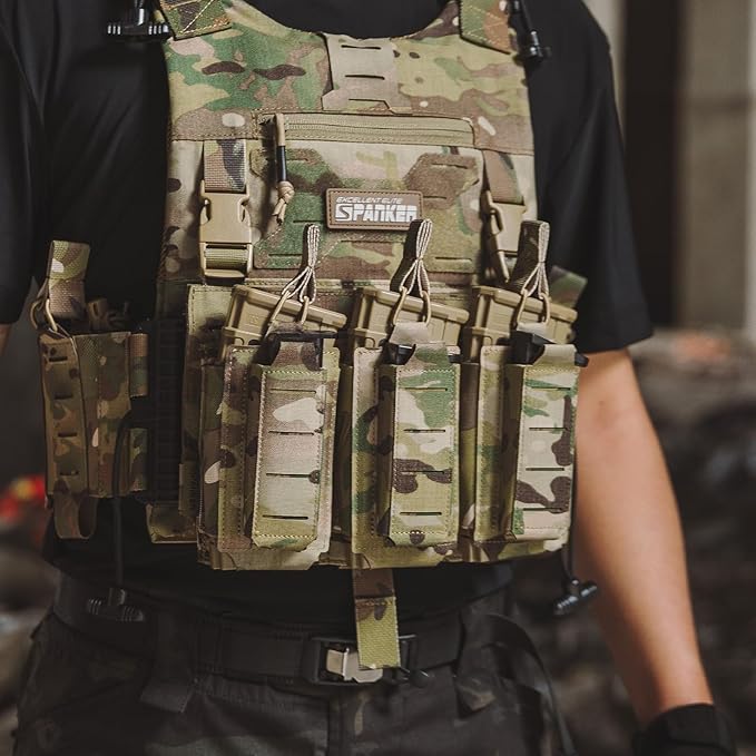 EXCELLENT ELITE SPANKER Tactical Open-Top Single/Double/Triple Molle Mag Pouch for Pistol Mag Pouch Tactical Bag Accessories Holder
