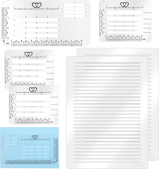 6pcs Straight Line Stencil, Stencils for Journaling,Line Drawing Stencil Lettering Guide,Stencils Templates Set for Card Paper Journal Lettering Writing