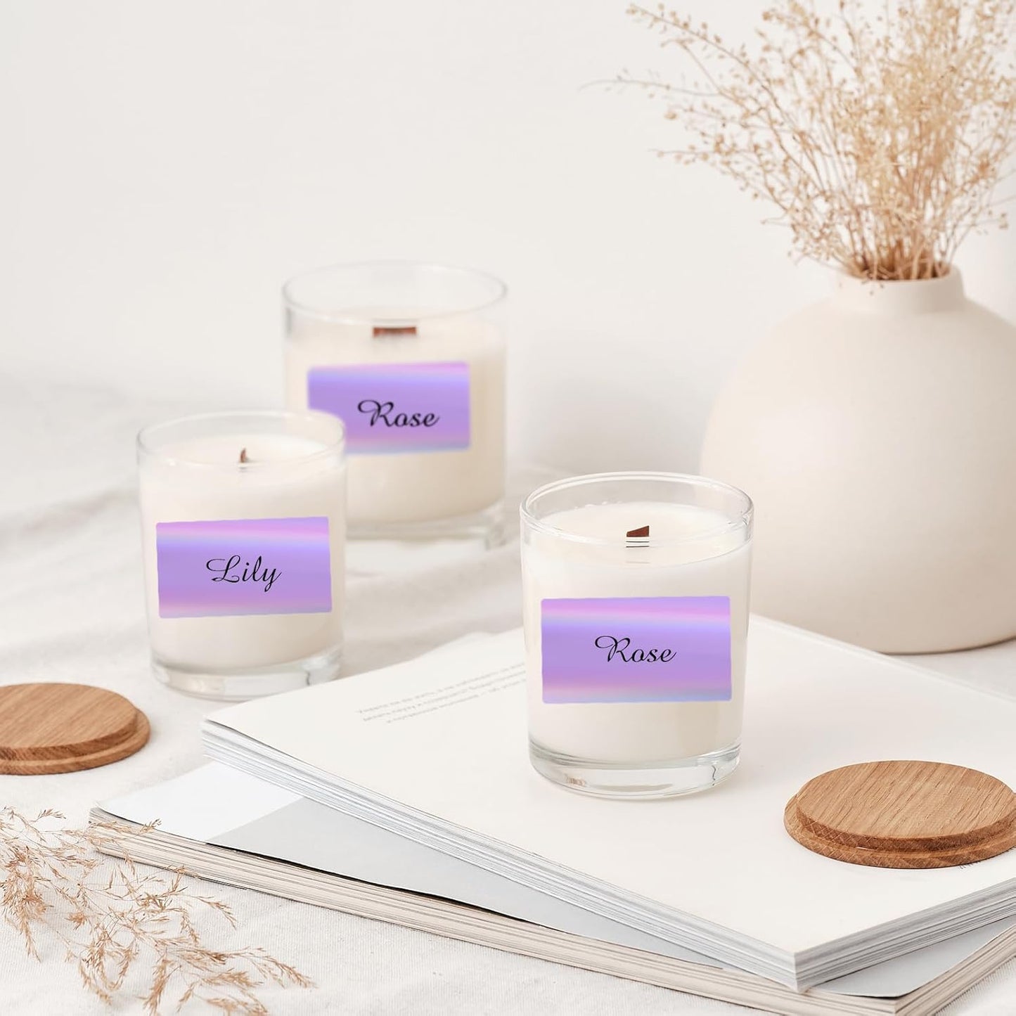 2.25"x1.25" Direct Thermal Labels, Holographic Thermal Printer Labels for Barcode, Self-Adhesive Address Shipping Thermal Label Stickers-1 Roll, 300 Labels, Holographic Purple