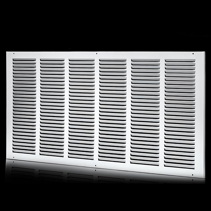30x14 Return Air Grille(Duct Opening Size),Air Return Vent Cover,Flat Vent Cover,Rejillas De Aire Acondicionado Para Casa,Return Air Grilles,Outer Dimensions:31.75"Wx15.75"H(30"W x 14"H, Duct Opening)