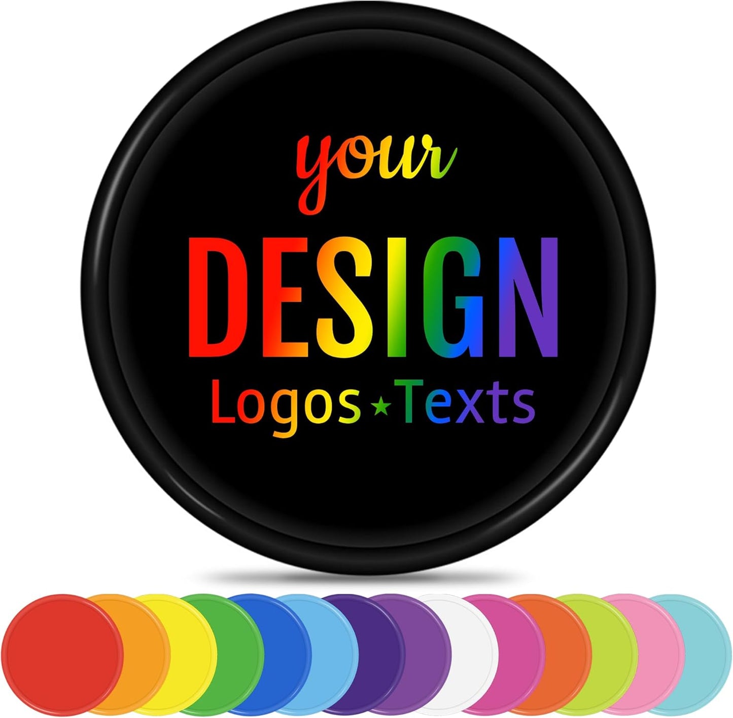 200-1000 Personalized Plastic Poker Chips,Double Sided Full Color Print,Custom Your Own Logo, Text and Image for Bar Drink Tokens,Promotonal Events,Business Cards,Party Games,15 Colors