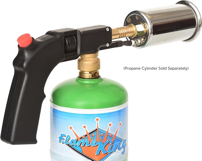 Flame King Grill Gun Propane Torch, Culinary Kitchen Torch for Sous Vide Cooking, Searing, Professional Cooking, Charcoal/Fire Starter