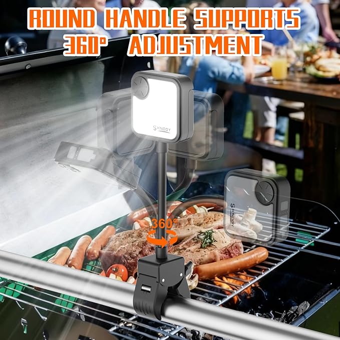 BBQ Grill Light Designed for Blackstone Griddle & Weber Grill - Smoker Grilling Accessories, Perfect Gifts for Men, Rechargeable Ultra-Bright BBQ Grill Lights for Grill (Christmas Gifts)