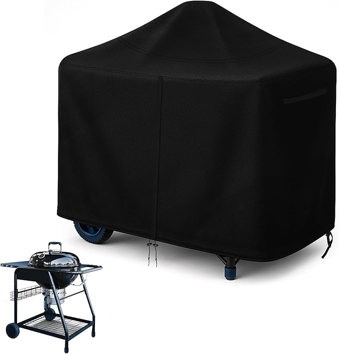 Charcoal Grills Cover for SNS Grills 22", 420D Heavy Duty Water-Resistant BBQ Grill Cover Outdoor Grill Cover Waterproof Griddle Covers with Drawstring, Black