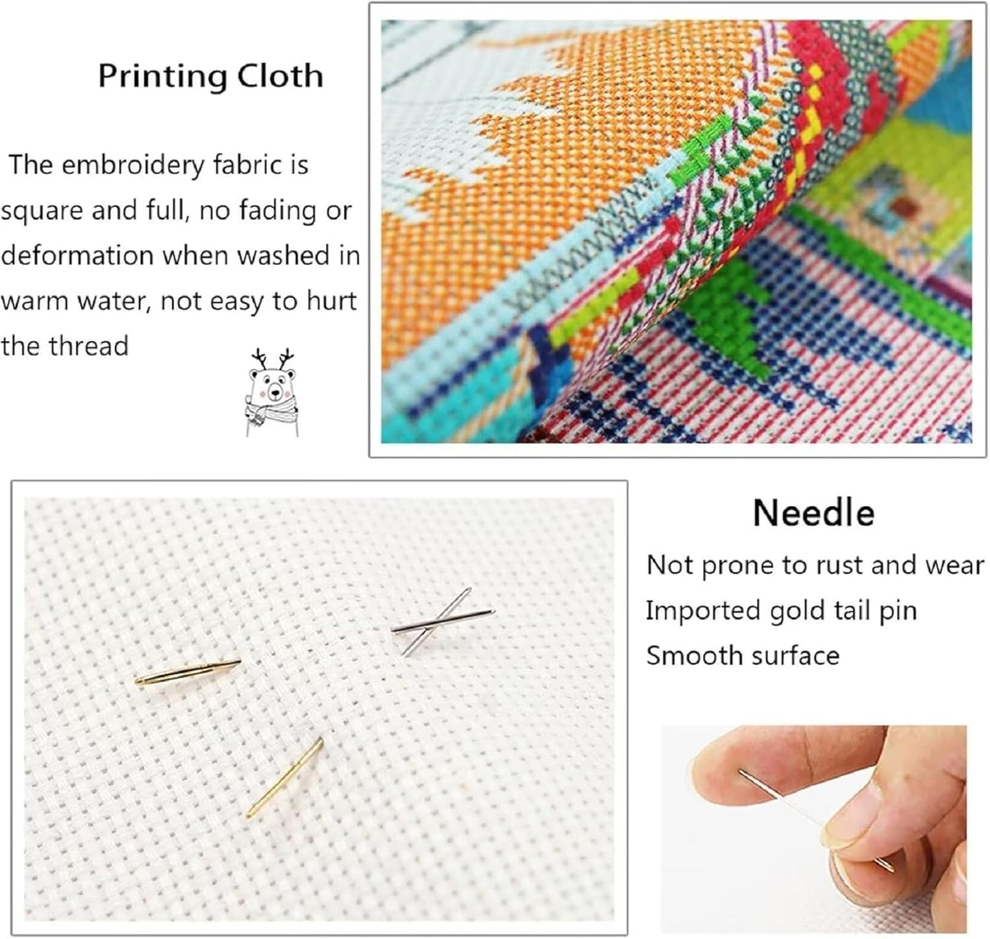 Fanxvivy Stamped Cross Stitch Kits for Adults Beginners Pillow Needlepoint Kit with Embroidery Pattern Needlework Kit Prestamped Stitches Kit 11CT Cross Stitching-Cherry Blossom Bird 18x18 inch