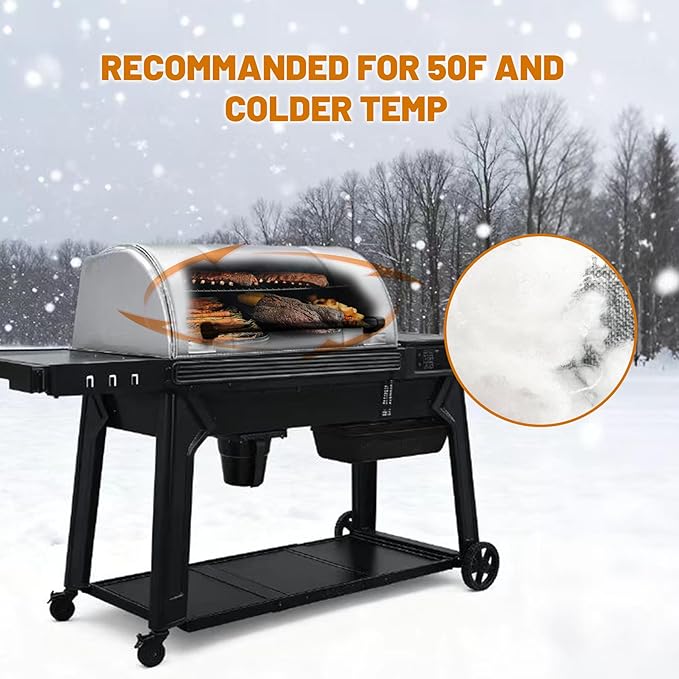 Insulation Blanket Replacement for Traeger Woodridge Pro/Elite Pellet Grill,Thermal Blanket for Smoker for BAC776 Traeger Grill Cover Woodridge Pellet Smoker Blanket Winter Insulation Accessories