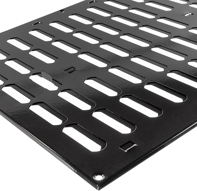 Repa Market 16" x 12" Inch (Outer Dimensions) Black Adjustable Air Vent Cover - Galvanized Steel HVAC Air Vent Register - Heating, Cooling Toe Kick Vent Cover - Wall, Ceiling Return, Intake Air Grille