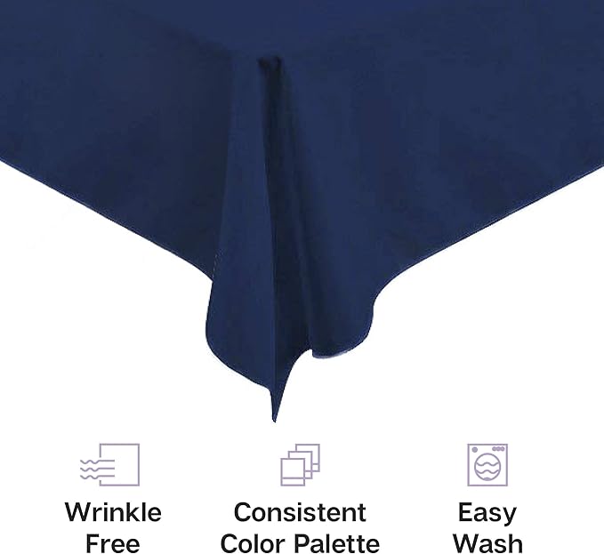 Gee Di Moda Rectangle Tablecloth - 60 x 126 Inch Hunter Green Table Cloth for 8 Foot Rectangle Tables - Heavy Duty Washable Fabric - for Holiday Party, Dinner, Weddings, Baby Shower & Events