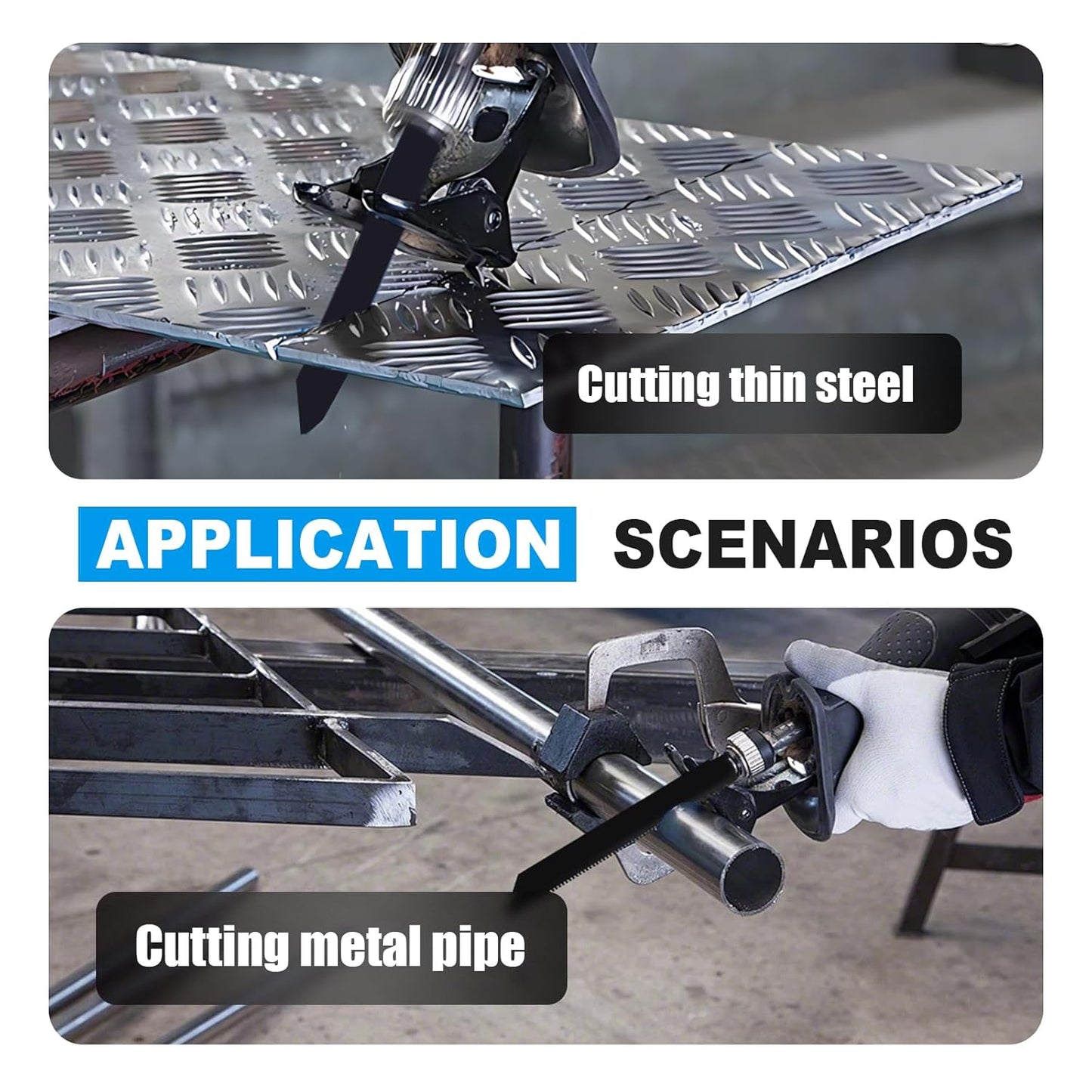 1 Pack 6 inch Reciprocating Saw Blades Set，8 TPI High Carbon Saw Blades for Wood with Nails ，Saw Blades with Organizer Case (1, 8T/6inch)