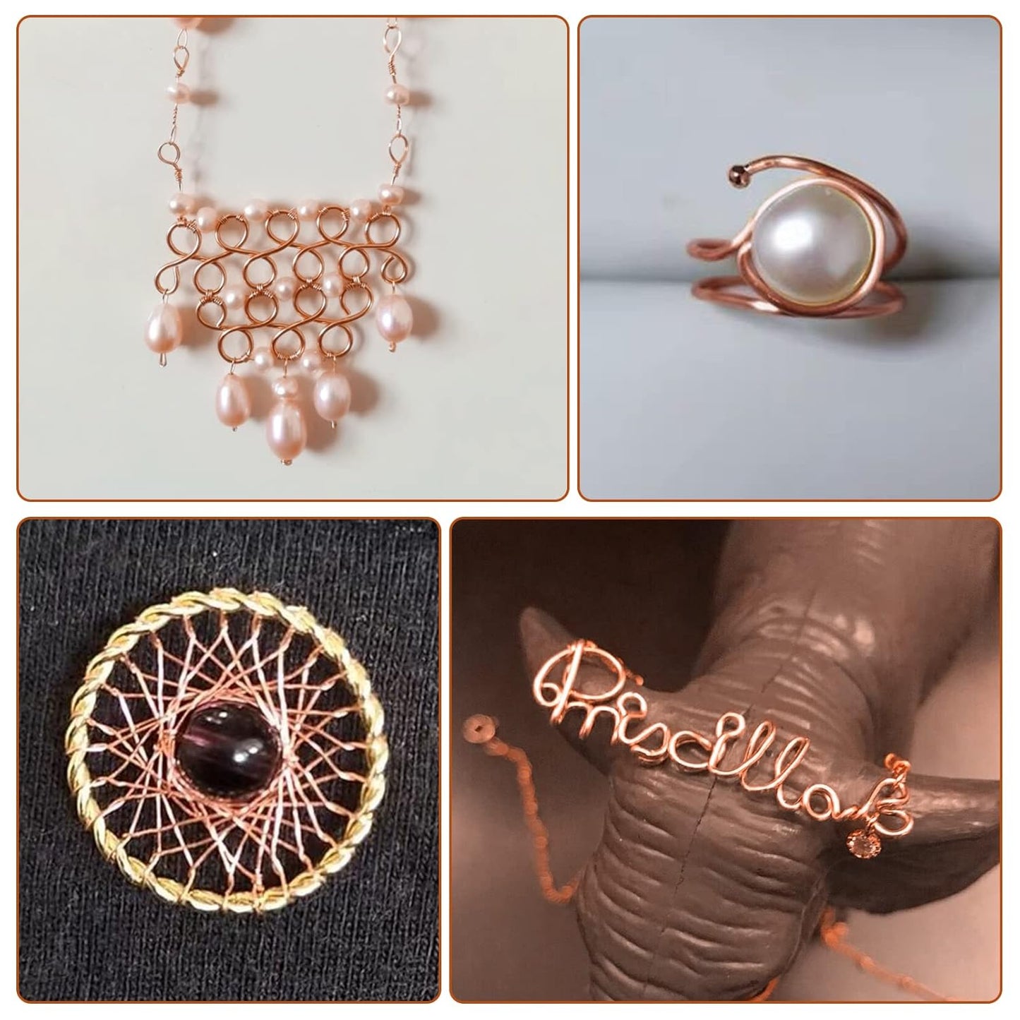 16 Gauge/ 1.3 mm 127 Feet 1 Pound Dead Soft Copper Wire for Electroculture Gardening, Jewelry Making, Beading, Science Projects, DIY Artwork