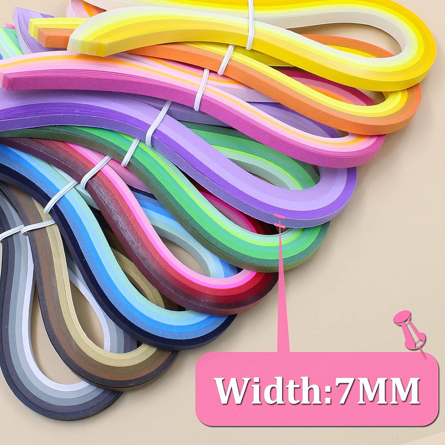 Zorfeter 9 Sets Multi-Color Quilling Paper Strips Kits 900 Strips 42 Colors, 7mm Width, 15" Length