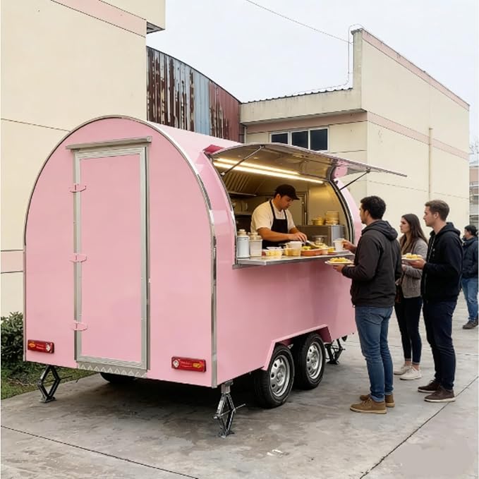 BBQ Food Trucks Pizza Food Trailers Shop Cart Truck Food Trailer for Sale Commercial Vending