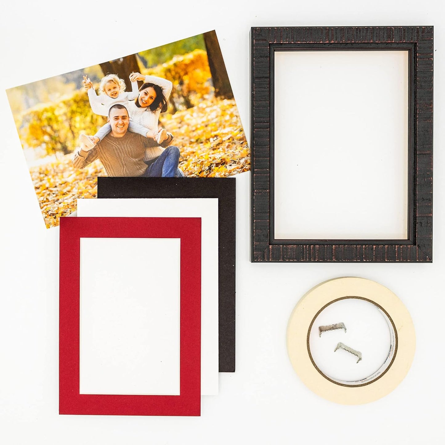 11x14 Mat for 8.5x11 Photo - Precut Deep Red Picture Matboard for Frames 11 x 14 Inches - Bevel Cut Matte to Display Art 8.5 x 11 Inches - Acid Free Pack of 25 MATS with Backing Boards & Clear Bags
