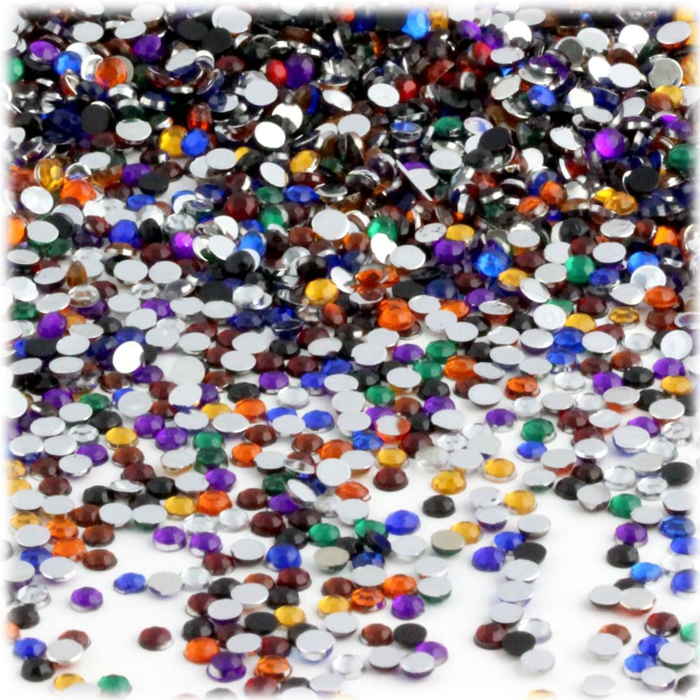 The Crafts Outlet 1,440pc Rhinestones Round 3mm (10ss) Flatback Light Blue LBL