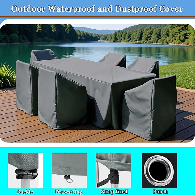Custom Outdoor Waterproof Covers, Customized Furniture Protector Heavy-Duty Waterproof Cover for Table Chair Set and Garden Sofa