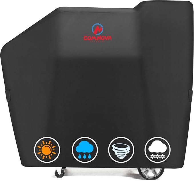 Comnova Grill Cover for Masterbuilt Gravity Series 800 Digital Charcoal Grill and Smoker, Waterproof & Heavy Duty, 600D Charcoal Grill Cover for MB20040221, Black (56" x 20" x 47")