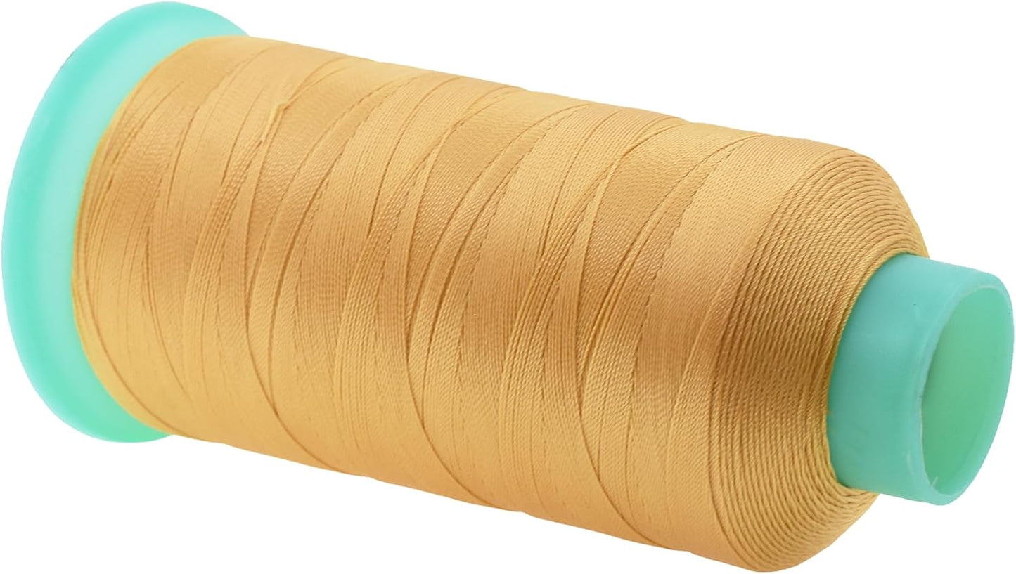 Mandala Crafts Bonded Nylon Heavy Duty Sewing Threads - Blonde 1500 YDs Size 69 210D T70 Tex 70 for Leather Jeans Weaving Outdoor Marine Upholstery