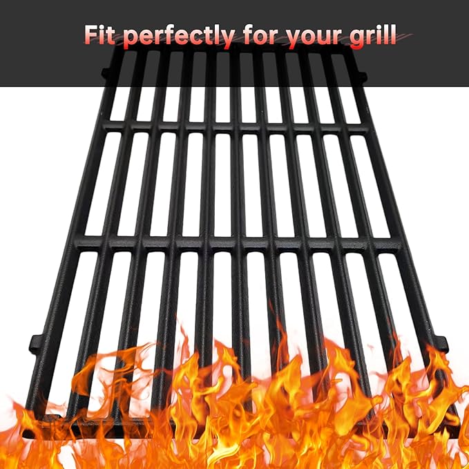 Cast Iron Grill Grates Flavorizer Bars Parts for Weber Genesis 2 E-410, S-410, Genesis II LX E-440, S-440, Weber 66089, 66097, 66041, 66033, 66796, Stainless Steel Flavor Bars Heat Deflectors