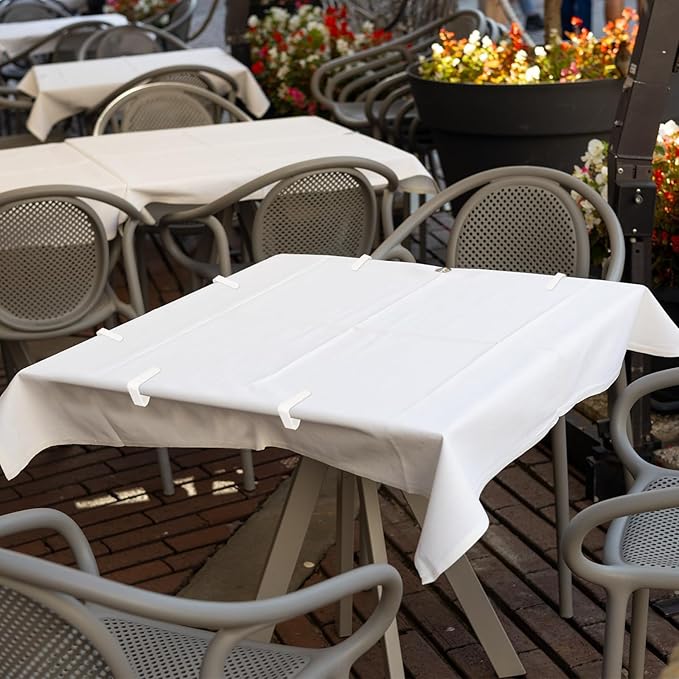 uxcell 32 Pack Plastic Tablecloth Clips, Table Cloth Cover Clamps Windproof Holder Clips 2.17" x 1.69" for Home Party Picnic Wedding Camping Dining Tables, Clear