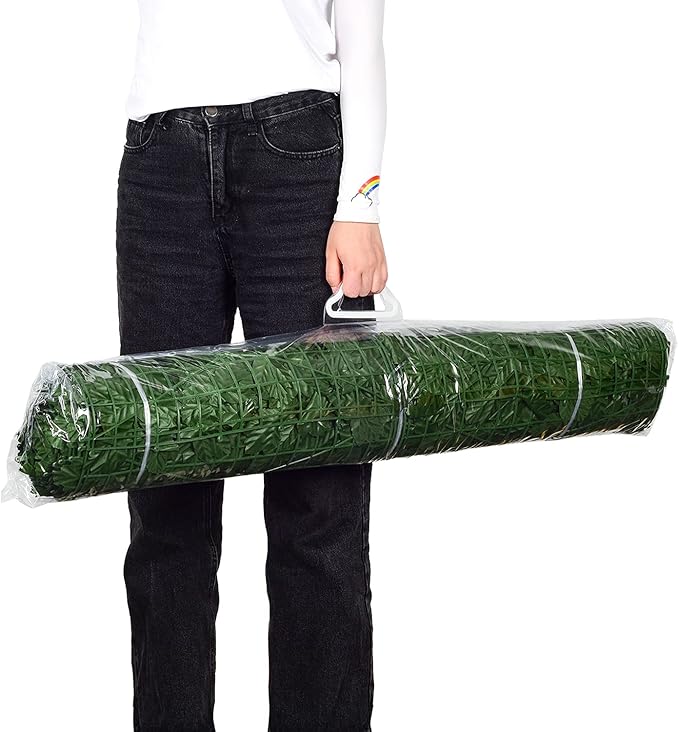 DearHouse Artificial Ivy Privacy Fence, 196.85x39.37inch Artificial Hedges Fence and Faux Maple Leaf Decoration for Outdoor Garden Decor