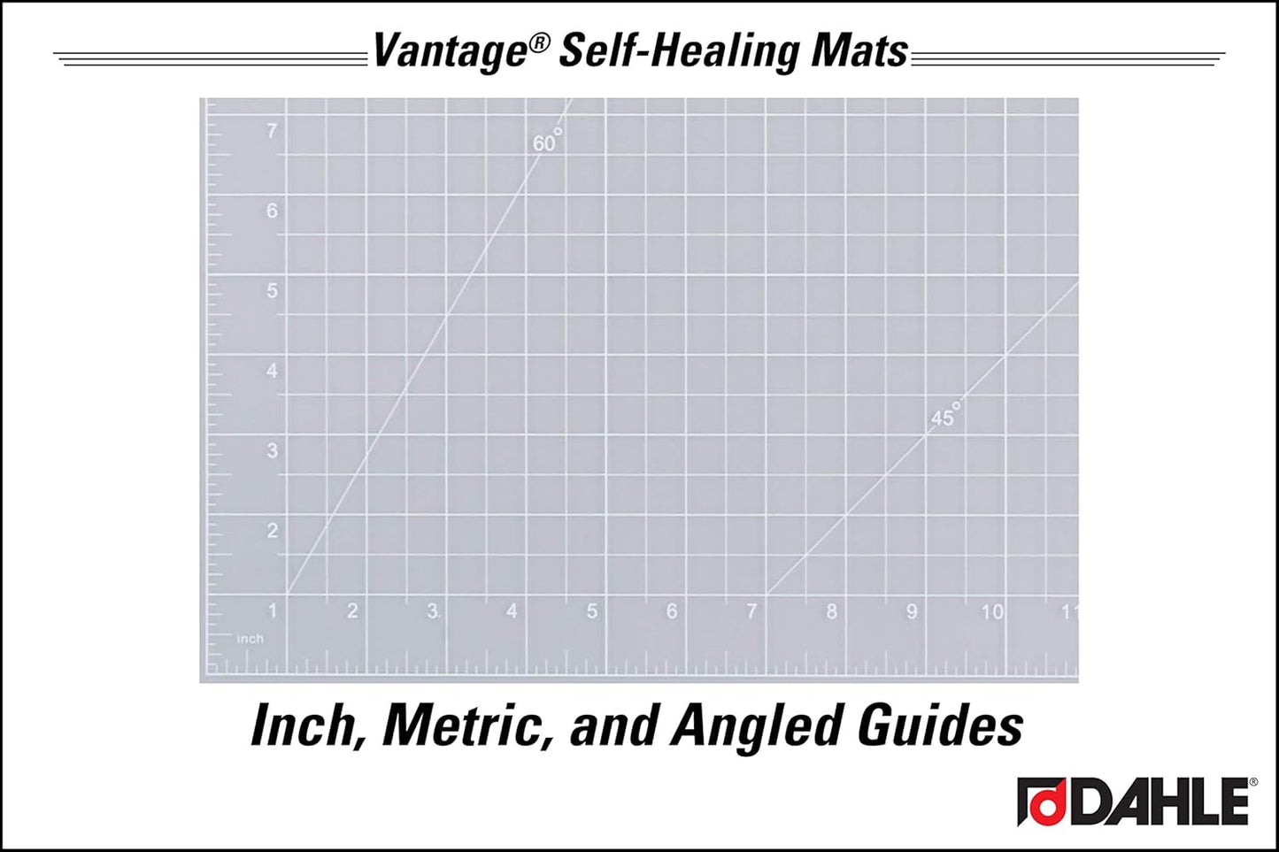 Dahle Vantage 10684 See-Through Premium Self-Healing Cutting Mat, 36"x48", 1/2" Grid, 5 Layers for Max Healing, Perfect for Crafts & Sewing, Clear