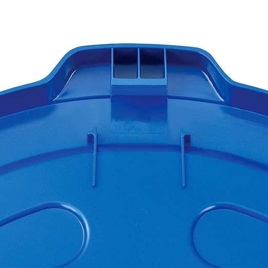 Global Industrial 55 Gallon Garbage Can Lid, Blue
