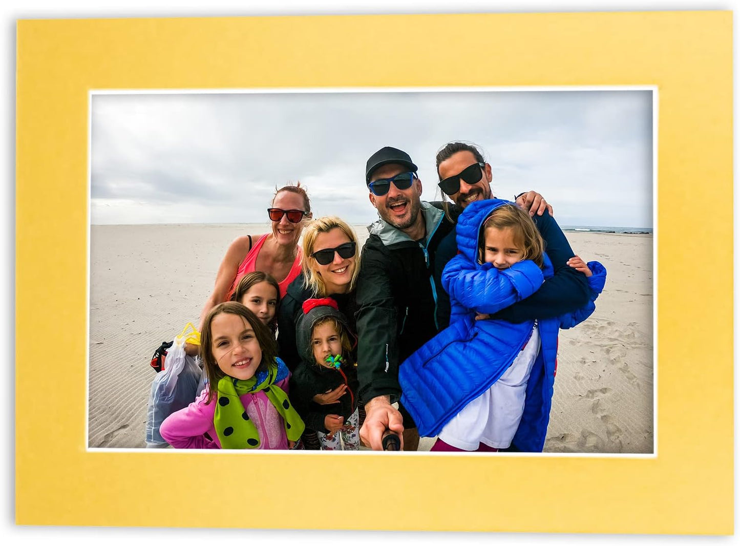 5x7 Mat for 8.5x11 Frame - Precut Mat Board Acid-Free Show Kit with Backing Board, and Clear Bags Metallic Gold 5x7 Photo Matte Made to Fit a 8.5x11 Picture Frame Matboard for Framing, Pack of 25 Mats