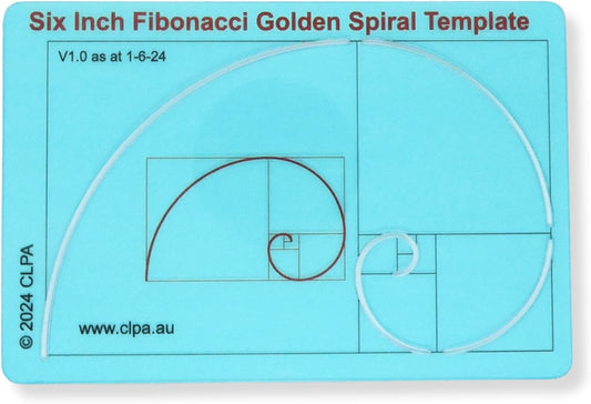 Fibonacci Spiral Stencil Template for Drawing and Drafting: A Fibonacci Spiral Drawing Tool for Artists Allows The Simple Application of The Golden or Divine Ratio for Artistic Design