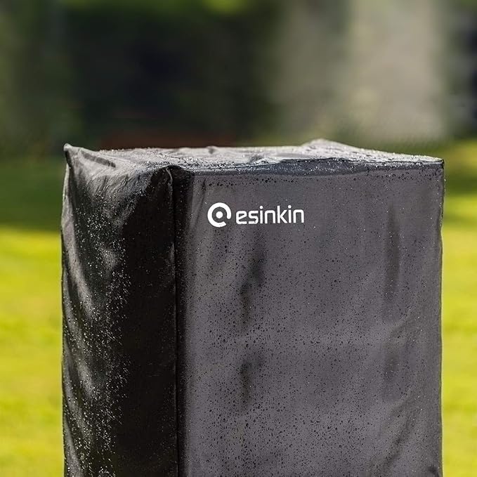 Esinkin 30-Inch Electric Smoker Cover for Masterbuilt Electric Smoker, Dust UV Durable Waterproof and Conveninet, Black