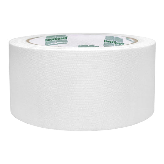 BookGuard 2 Inch Premium Bookbinding Repair Cloth Tape, 15 Yard Roll, White