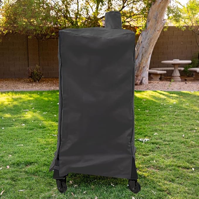 Grill Cover for Pit Boss Platinum Brunswick Wood Pellet Vertical Smoker, 49" Heavy Duty Waterproof for Pitboss Platinum Brunswick Grill Cover, Zipper Design, Black