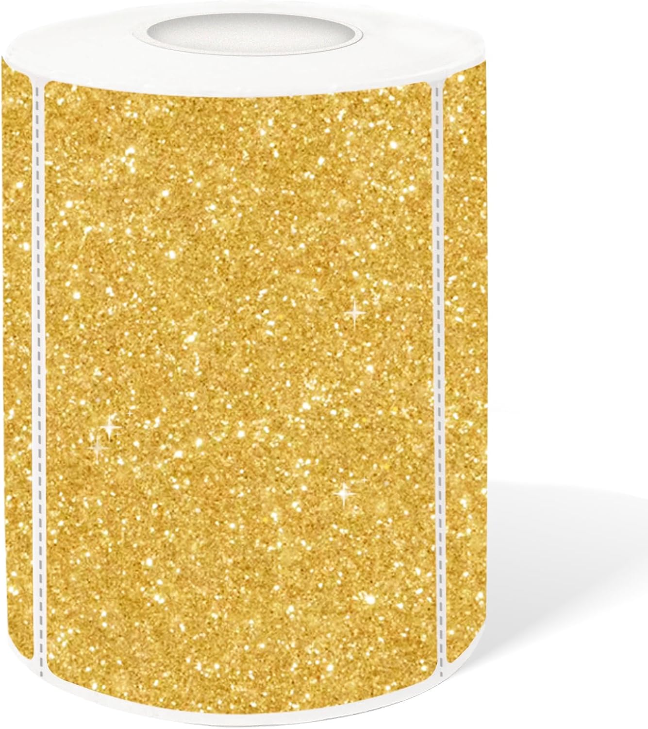 2" x 3" Glitter Gold Thermal Label Stickers,Waterproof Thermal Printer Sticker Labels for Gift Wrapping, Self-Adhesive Name Price Tag DIY Custom Logo Design (280 pcs,Silver)