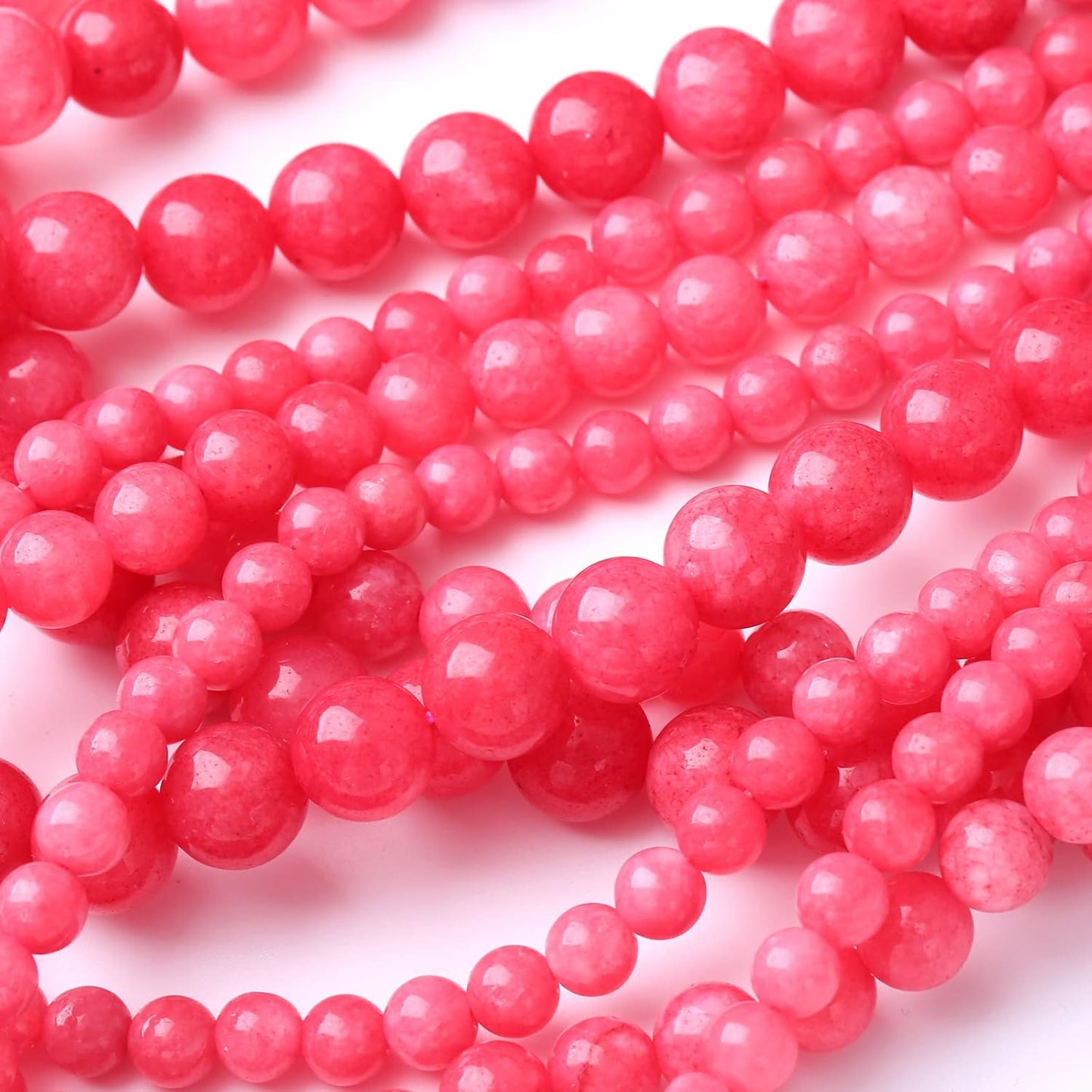 45PCS 8MM Natural Red Rhodonite Jade Stone Beads Round Loose Stone Beads for Jewelry Making DIY Energy Stone Healing Power Bracelet 15"